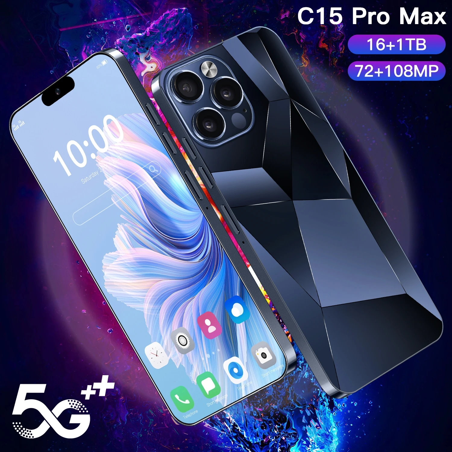 hd pron video 1080p android tv box 3 inch screen keypad poco f5 5g tecno comon 30 opoo mobile phone c15 pro max