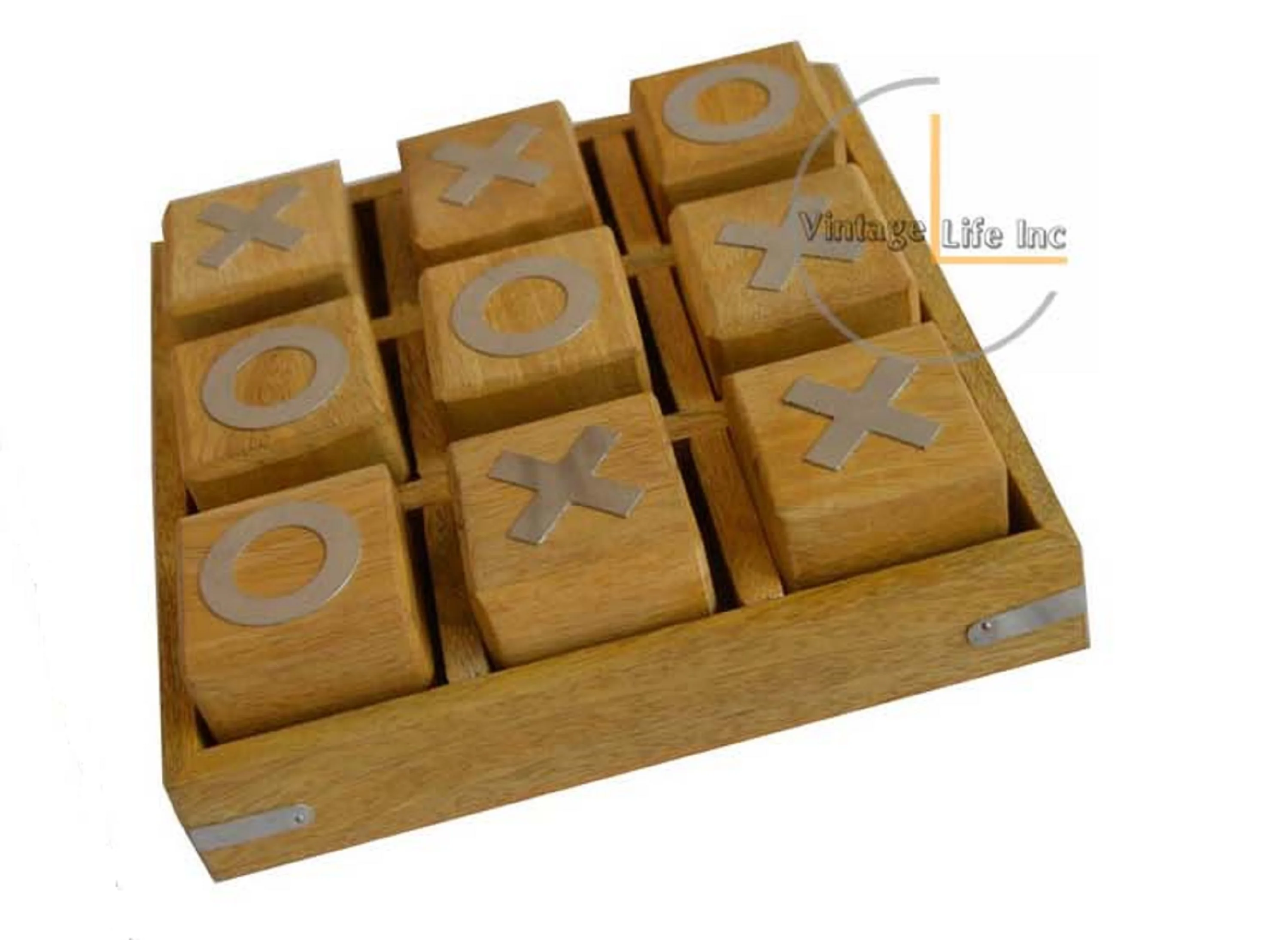 Wooden Tic Tac Toe Game Rustic Noughts and Crosses Tabletop Board Game Perfect for Weddings Parties Birthdays and Family Fun