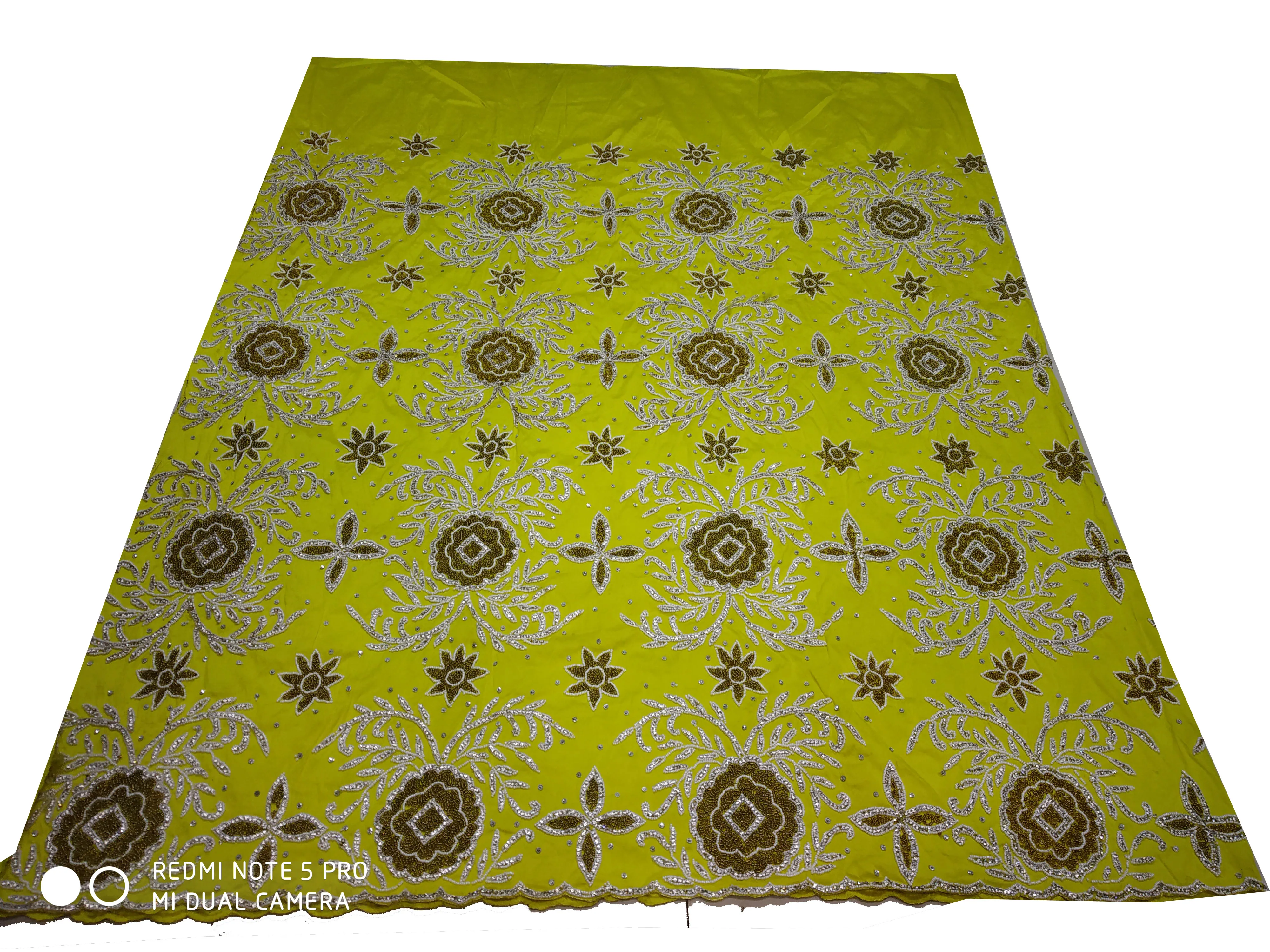 Heavily Beaded George Fabric   African George fabric