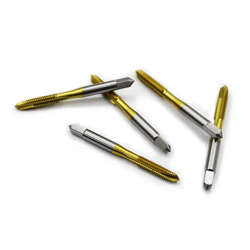 JIS  machine tap HSSE M35 Spiral Pointed  TiN Coating metal cutter cnc Machine Taps thread cutting tool M3-M10