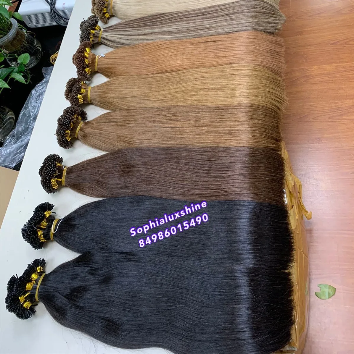 Top product Double drawn Peruvian Hair highlight i tip Hair Extensions Human Hair Extension straight Style AliExpress Sophia