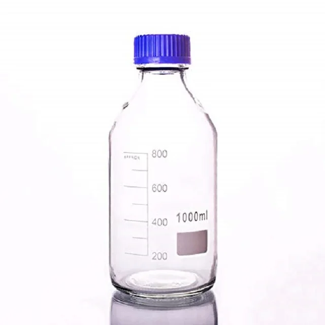 Лабораторный стеклянный флакон AARK с резьбовым колпачком и кольцом для розлива (вместимость от 10 до 20000 мл) для исследований
