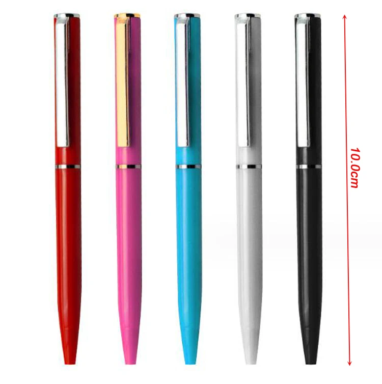 NP-065   Factory Wholesale Customized Office Advertising 10 cm Twist Ballpoint Pen High Quality Plastic Business Promotion Pen