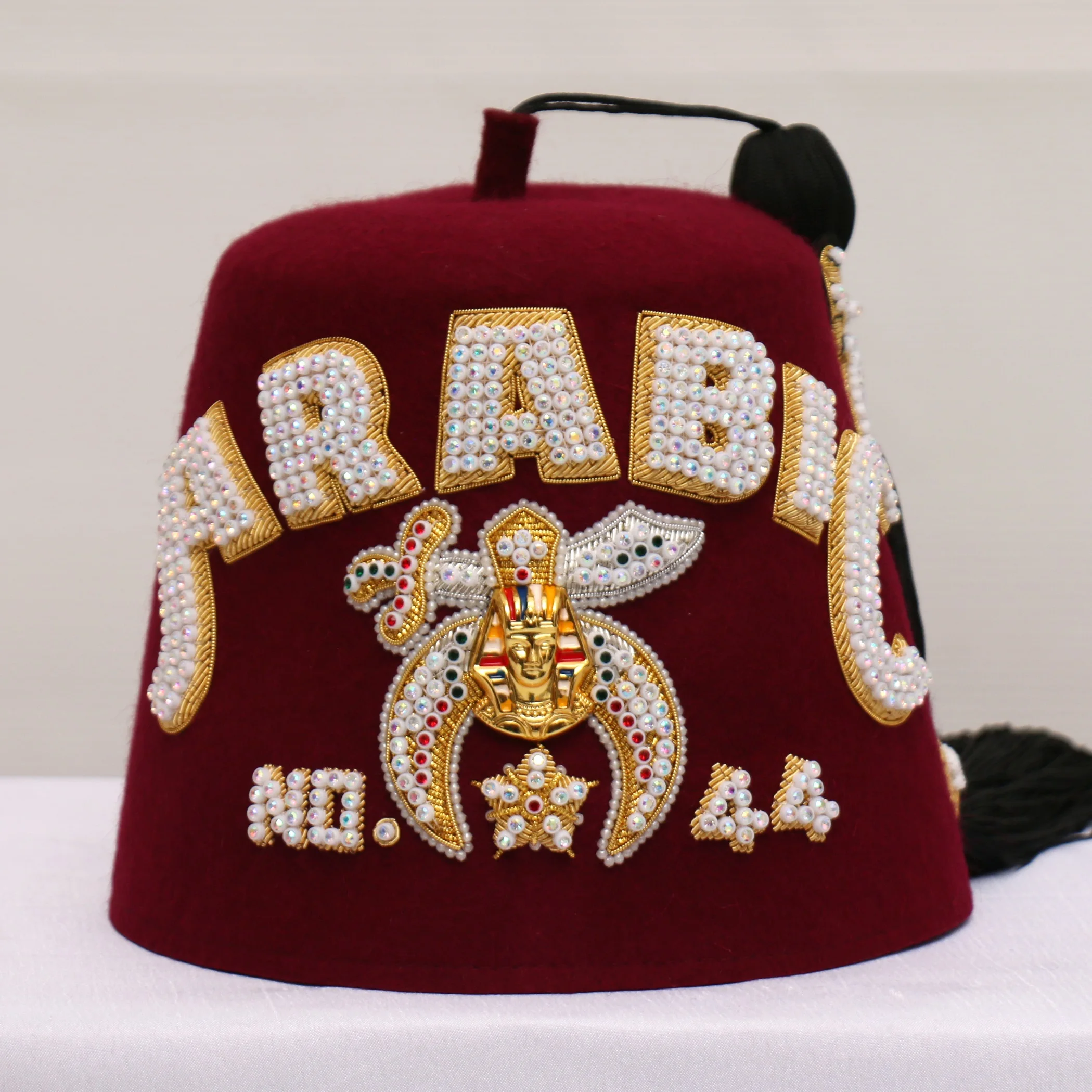 Brand New 2023 Customized Shrine Fez High Quality Custom Temple Maroon Shriner Fezzes