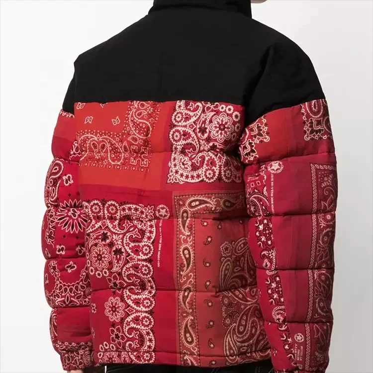 Men Fashion New Design Winter Puffer Shiny Jacket Warm Padding Wholesale Bubble Bomber polyester Sublimation Jacket