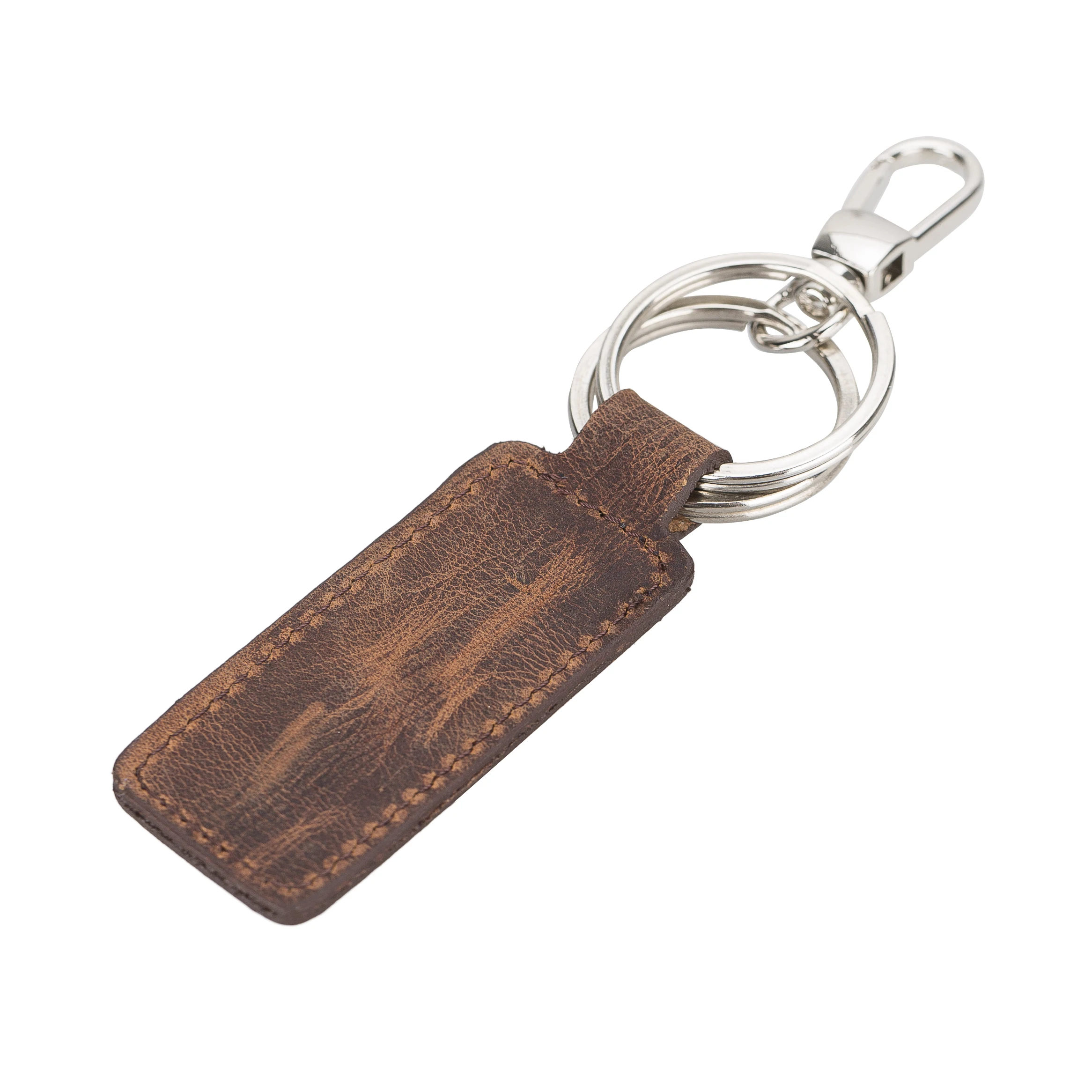 Genuine Leather Vintage Key Chains Cowhide Real Key Chain Key Ring Custom Logo Wholesale Best Price Luxury Quality Key Holder