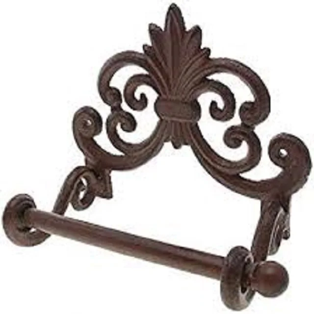 Antique European Style Cast Iron Toilet Paper Holder Vintage Wall Mounted Bathroom Hardware Item Custom Paper Holders