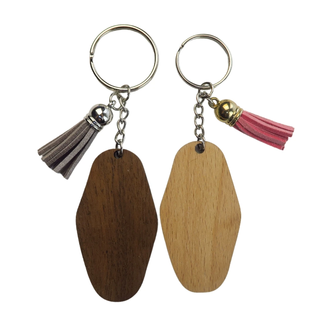 Eco-Friendly Wood Product Blank Custom Wooden Keychain