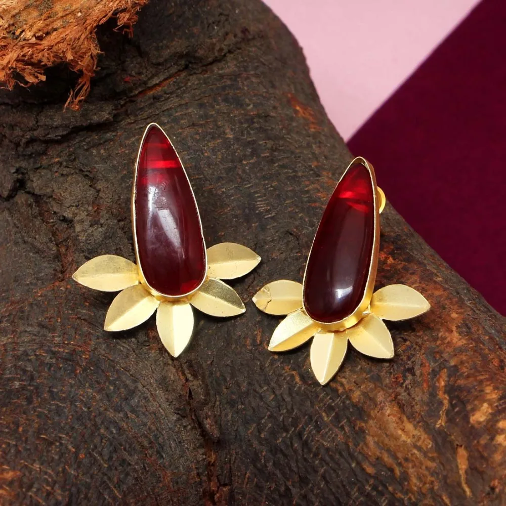 Latest Exclusive Designer Light Weight Brass Colorful Druzy Stone Amrapali  Dangle Earrings Women Girls Bulk buy only