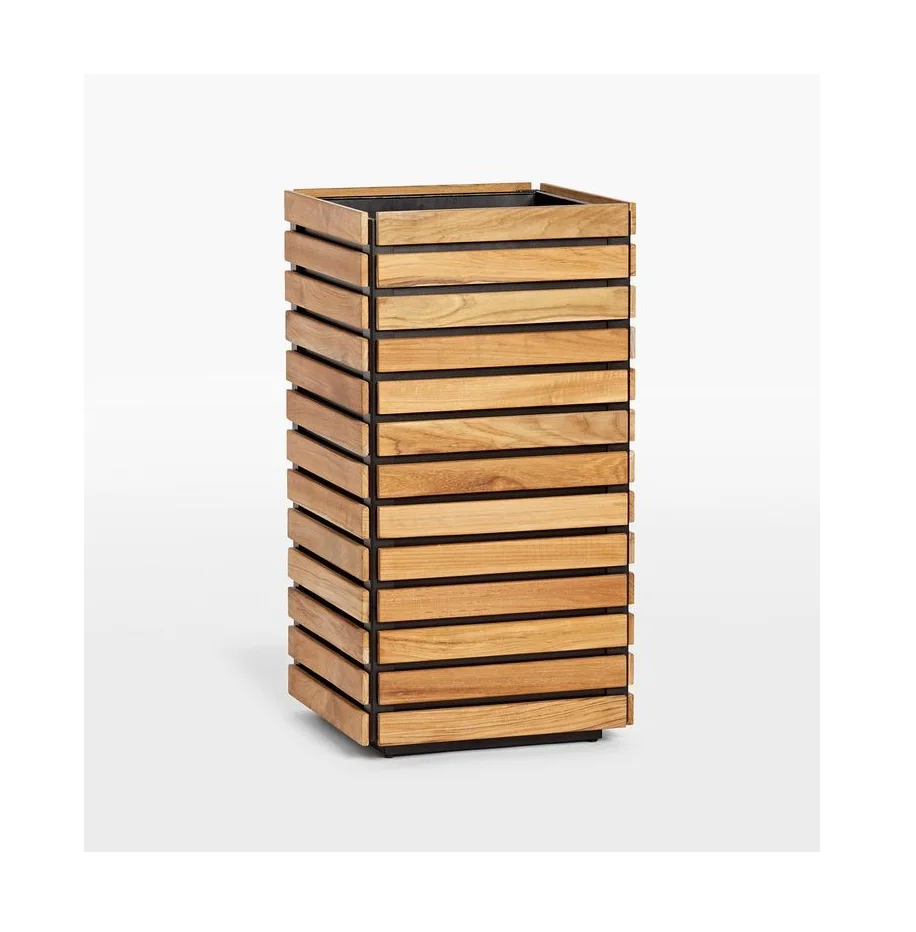 Wholesale Wooden Planter With Zinc Liner Undersides Indoor And Outdoor Flower Pots And Planters Interior Home Decoration Custom