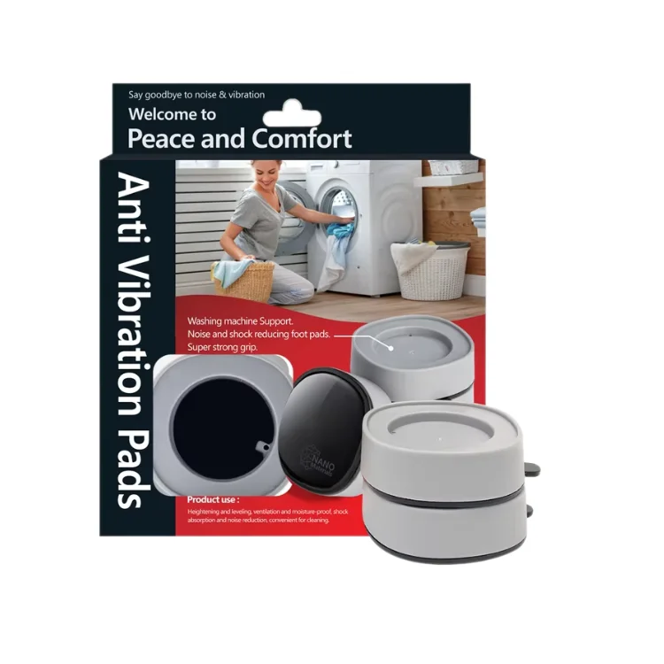 4Pcs Silent Anti-Vibration Plastic Rubber Mats Universal Stand Supports Washing Machines Refrigerators Dampers Furniture Pads