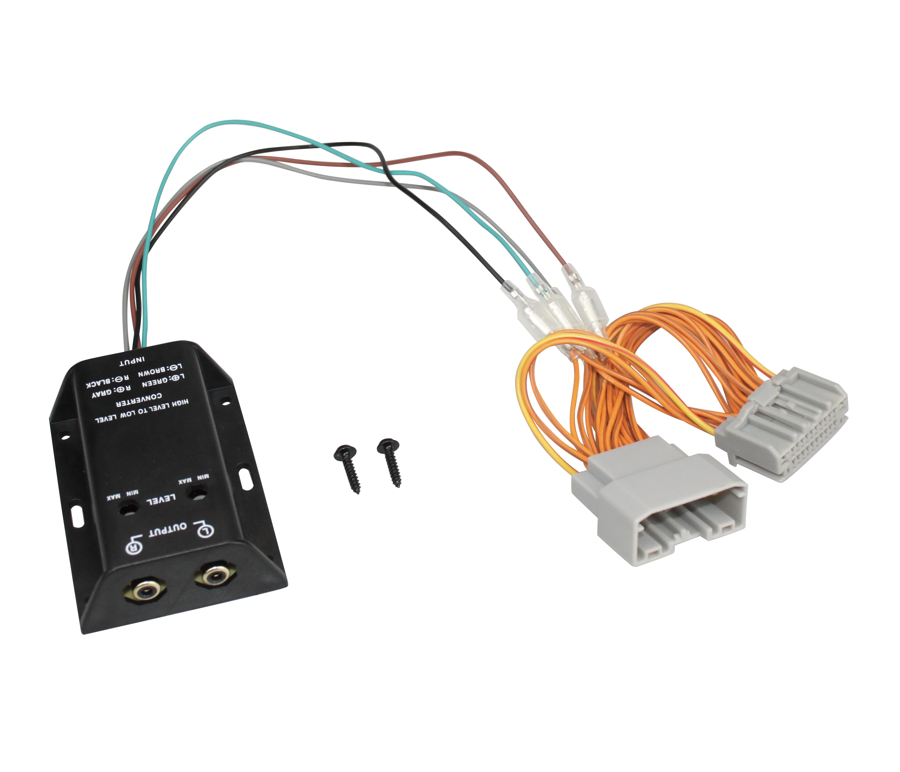 Male To Female Extension Car Harness Adapter For Chrysler Dodge With Hi to Low Converter for adding Amplifier