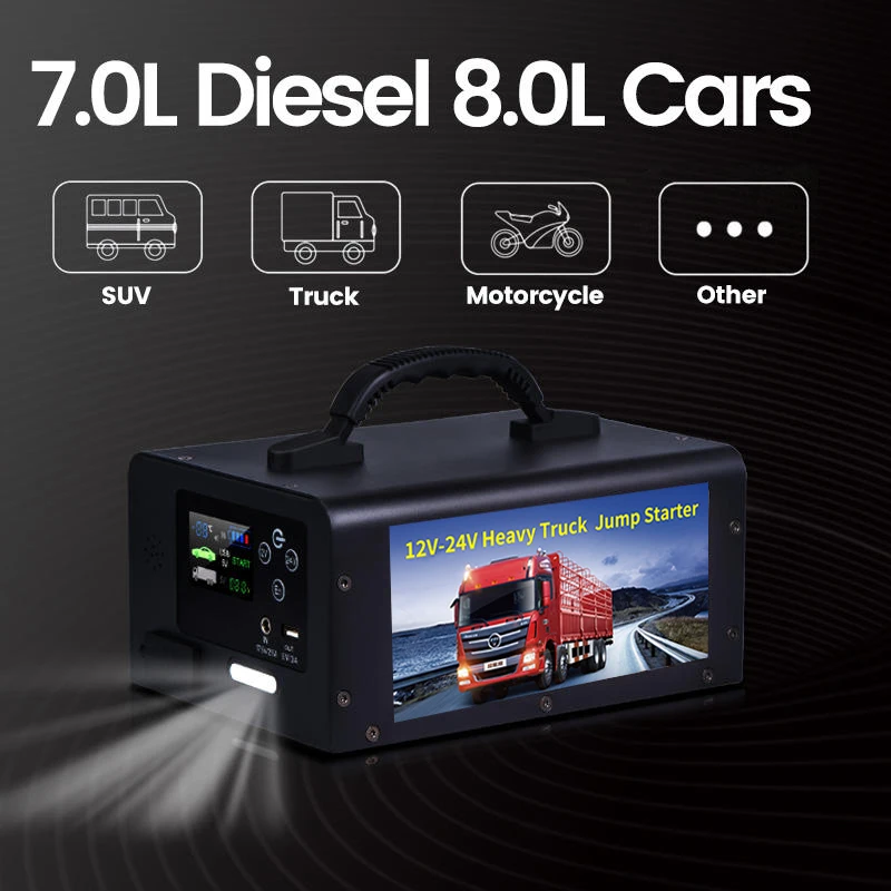 12 24 volt jump starter 56000mAh Portable Power Bank battery booster pack  12v 24v truck Jump Starter for heavy duty truck