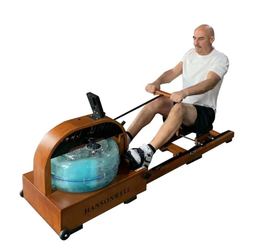 Hot Selling High Quality Commercial Water Wooden Rower Gym Club Rowing Machine Fitness equipment