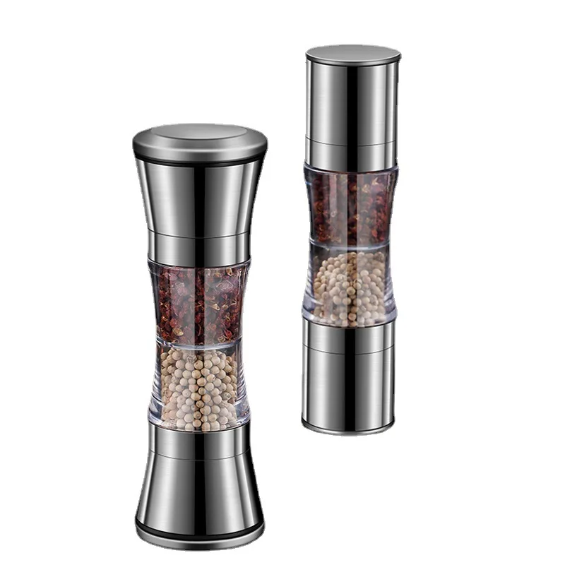 Pepper Sea Salt Grinder Creative Stainless Steel Spice Grinder Pepper Shaker Reusable Seasoning Bottle Kitchen Gadgets Tools