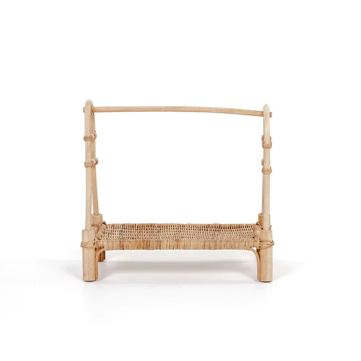 Rattan Doll Clothing Rack with 3 Hangers | High End Doll Furniture with sale price upto 40% discount