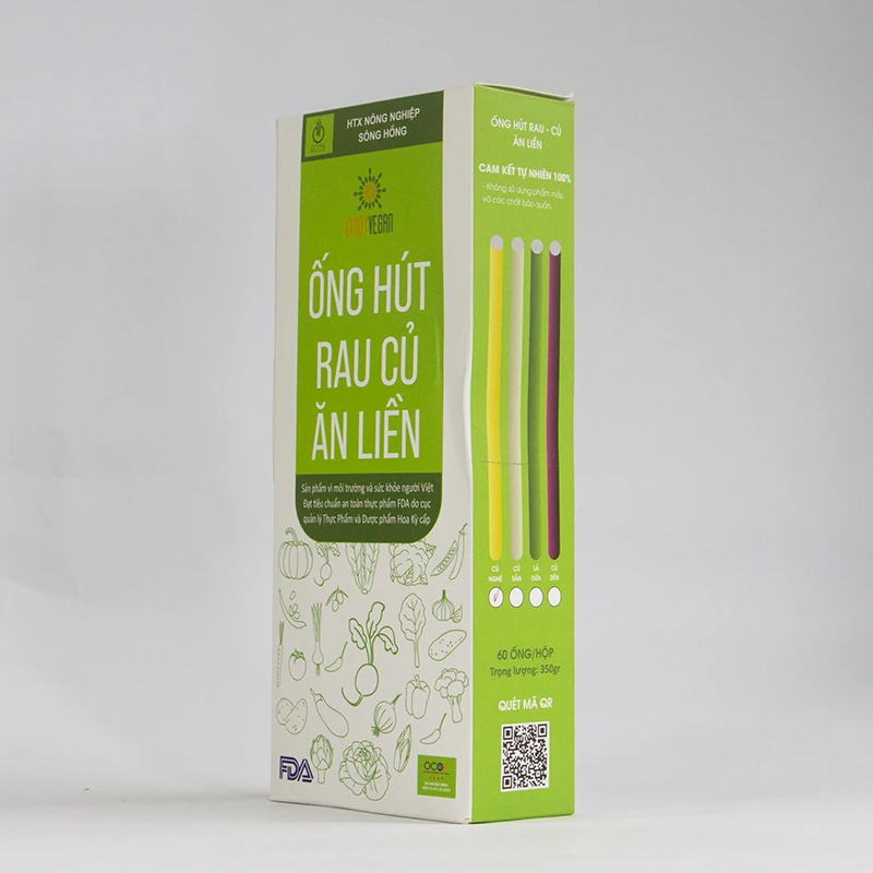 High Quality Biodegradable Eco Friendly Vegetable Drinking Straws made in Vietnam exported EU, USA