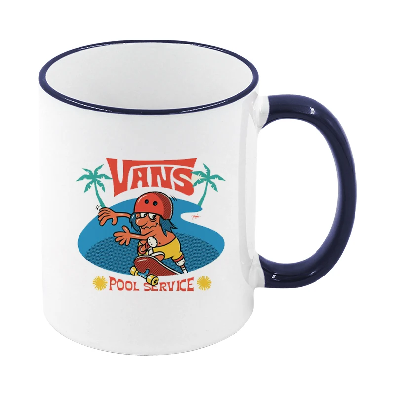 Sublimation Mugs Wholesale Custom Mugs Printing 11oz Blank Ceramic Mugs With Multicolor Rim&Handle