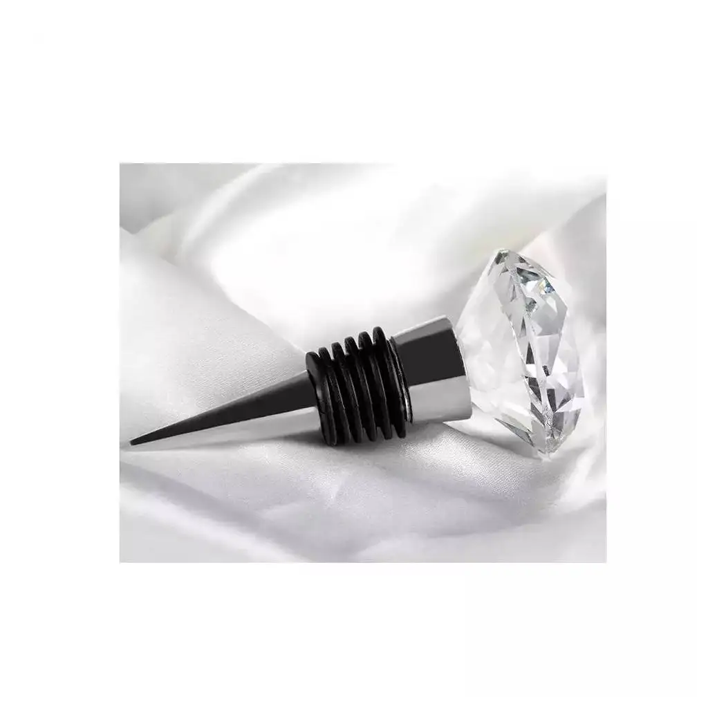 New Design Cheap Price Diamond Shape Crystal Wine Bottle Stopper
