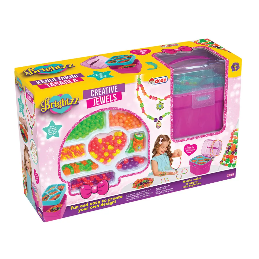 Dede Bead Set With Basket Girls Jewelry Set Diy Toy Fashion Style Accessories Jewelry Making Toys DIY Unleash Creativity Style