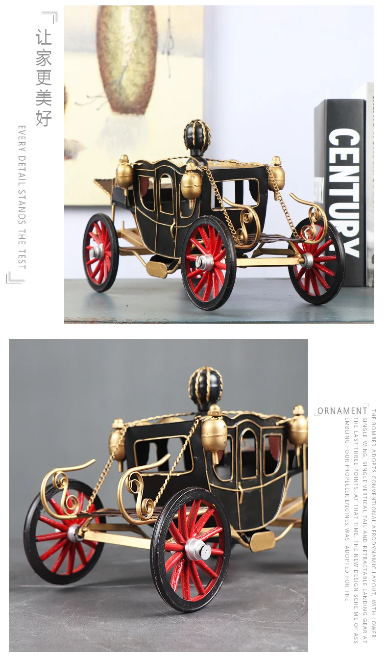 OEM Horse Drawn Carriage Model Customized Fairy Tale Princess Sightseeing Cart Wagon