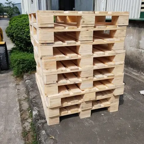 Euro Steel Double-Faced EPAL Style Pallet Wood and Plastic 4-Way Entry for Storage Low-Price Wholesale for Sale