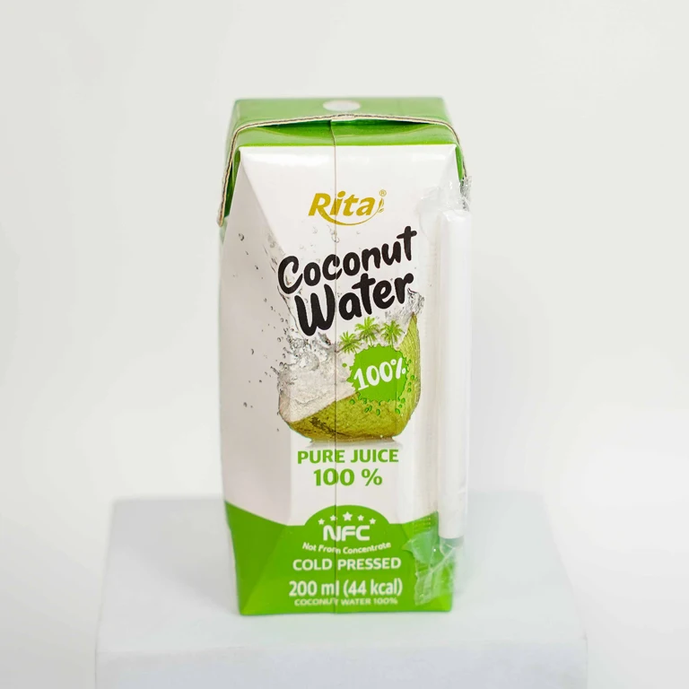 Wholesale Cheap Fresh 100% natural  200ml Pure Coconut Water Organic drink Fresh and Pure Coconut Water from Vietnam