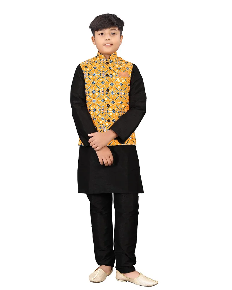 Designer Wedding Season SPECIAL TRADITIONAL KURTA CHURIDAR For KID Drip pattern Pathani Kurta Pajama Set Bollywood Fashion style