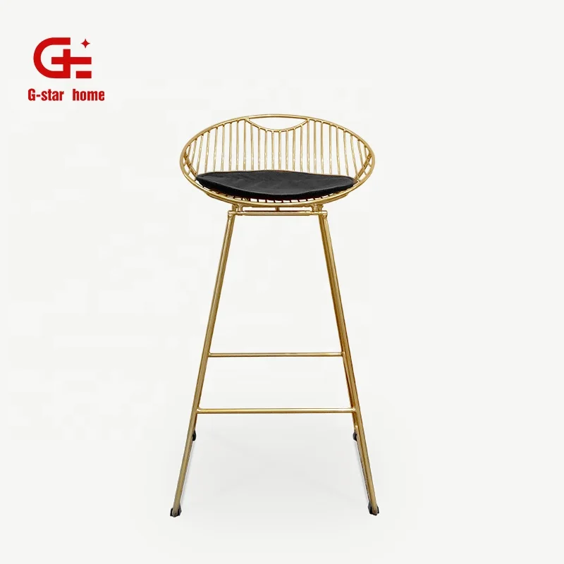 Modern Gstar Home Furniture High Bar Chair Wire Bar Chair Cheap Metal  Metal Wire Bar Stool for Counter