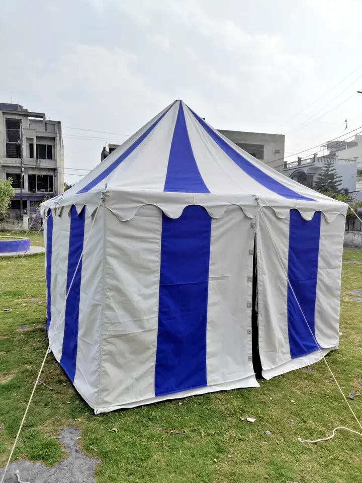 Premium 4x4 Meter Medieval Square Tent Durable Cotton Canvas Reenactment Faire Camping-Easy Setup All-Weather Waterproof