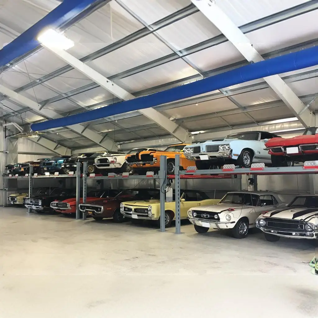 High quality 4.5ton 4 post car lift double car parking stacking lifts