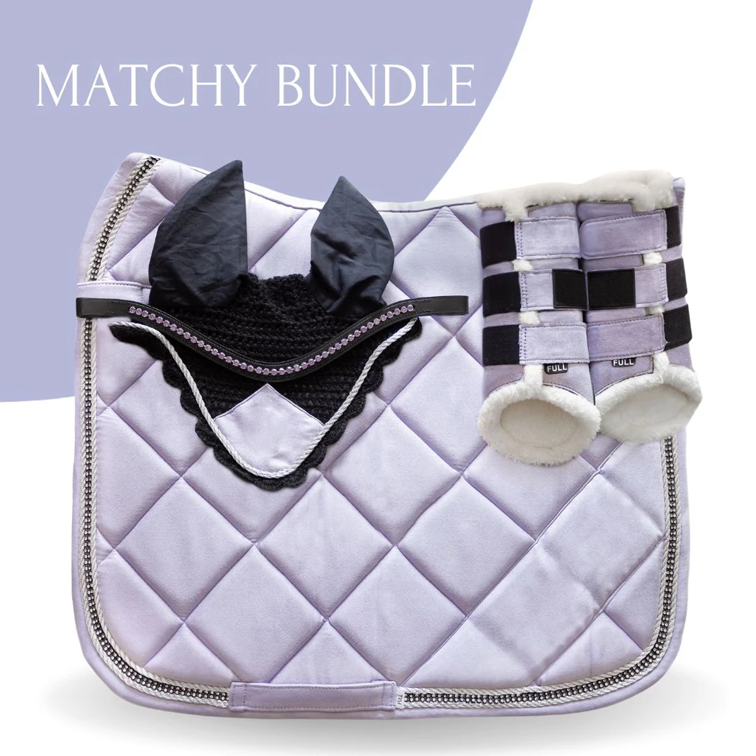 High Quality Factory Polycotton Lining Custom Horse Products Equestrian Saddle Pads Set Wholesale in low price