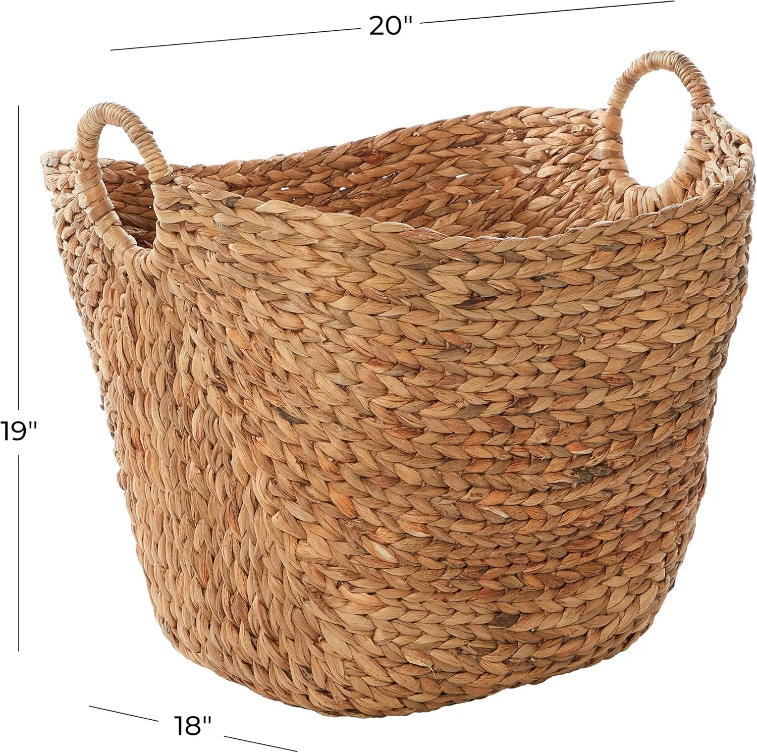 Storage Basket Decorative Natural Rope Basket Wooden Bead Decoration for Blankets,Toys,Clothes,Shoes,Plant Organizer