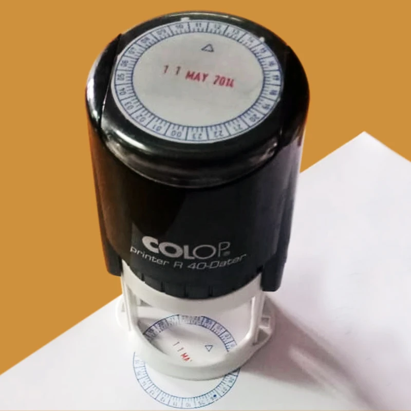 R40 Dater round Stamp with Dater Colop Self Inking Stamp Printer Dater R 40 with Your Customized Matter