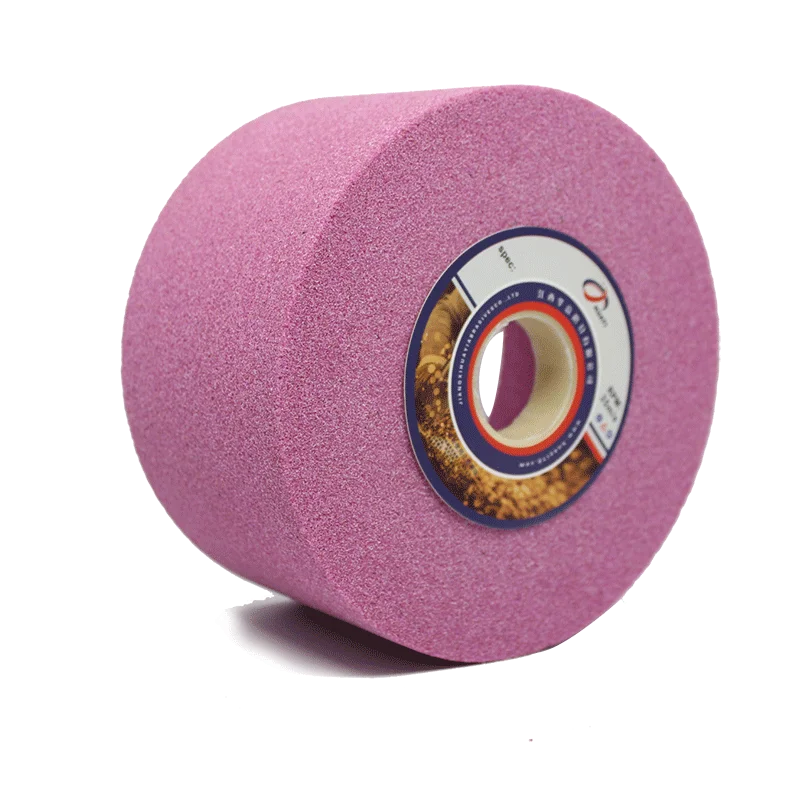 Pink PA vitrified bond abrasive stone cup grinding wheel For Carbon steel blade