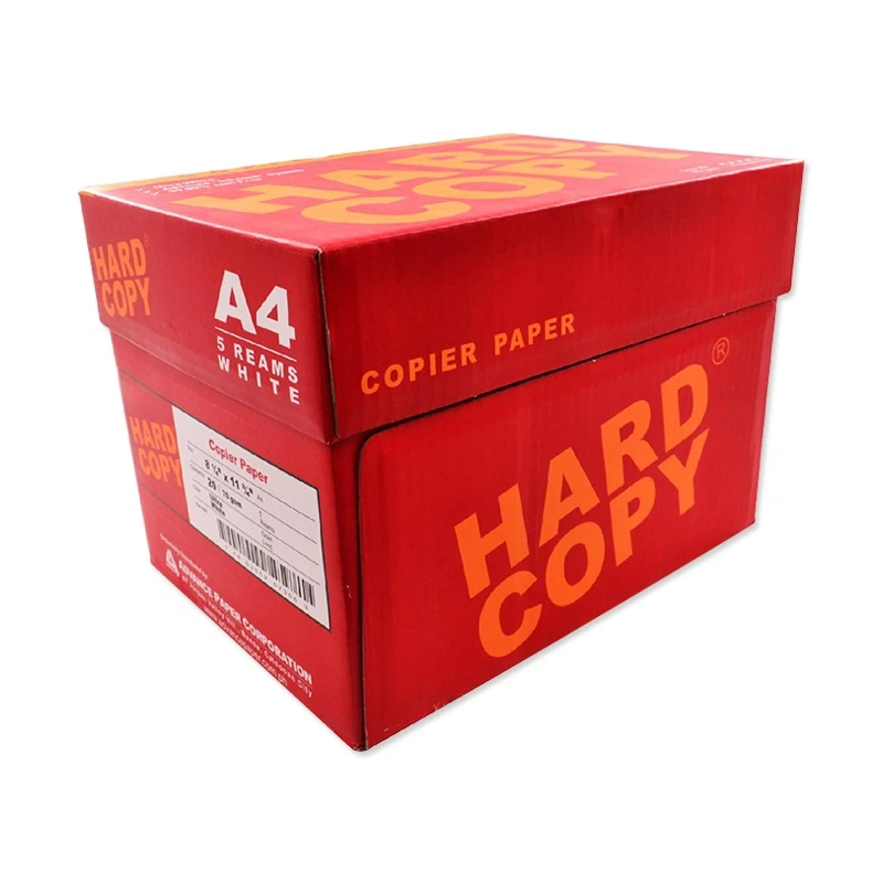 Hard copy Bond 70gsm and 75 gsm A4 copy papers / 8.25x11 500 white sheets per ream, 5 reams per box A4 Copy papers for sale