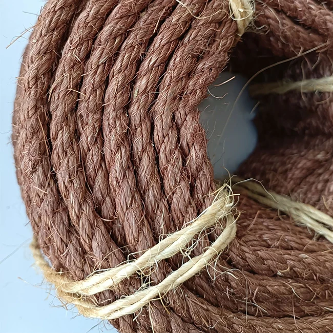 Tug of war rope mechanical draw rope sisal white brown rope