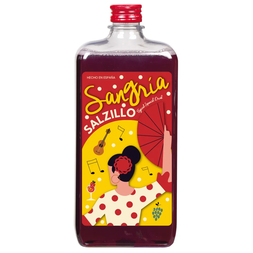 Premium 100% Natural Organic Fruit Wine Sangria Traditional Spanish Low Alcohol 1000ml PET Bottle Sweet Taste