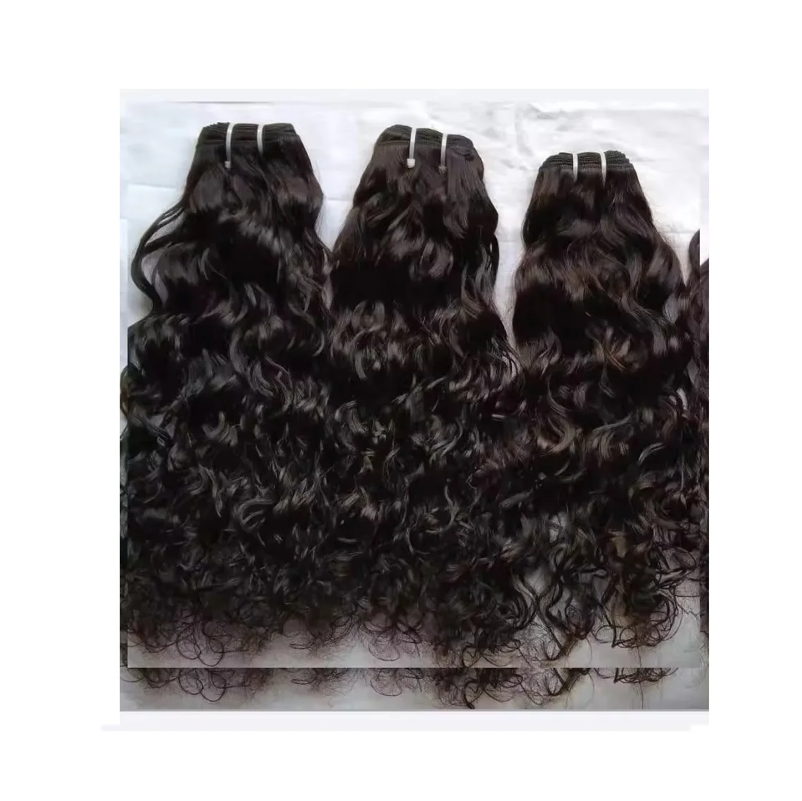 Hot Selling Virgin Bundles Human Hair Unprocessed Temple 100% Raw Indian Hair Bouncy Loose Wave Raw Hair genius weft