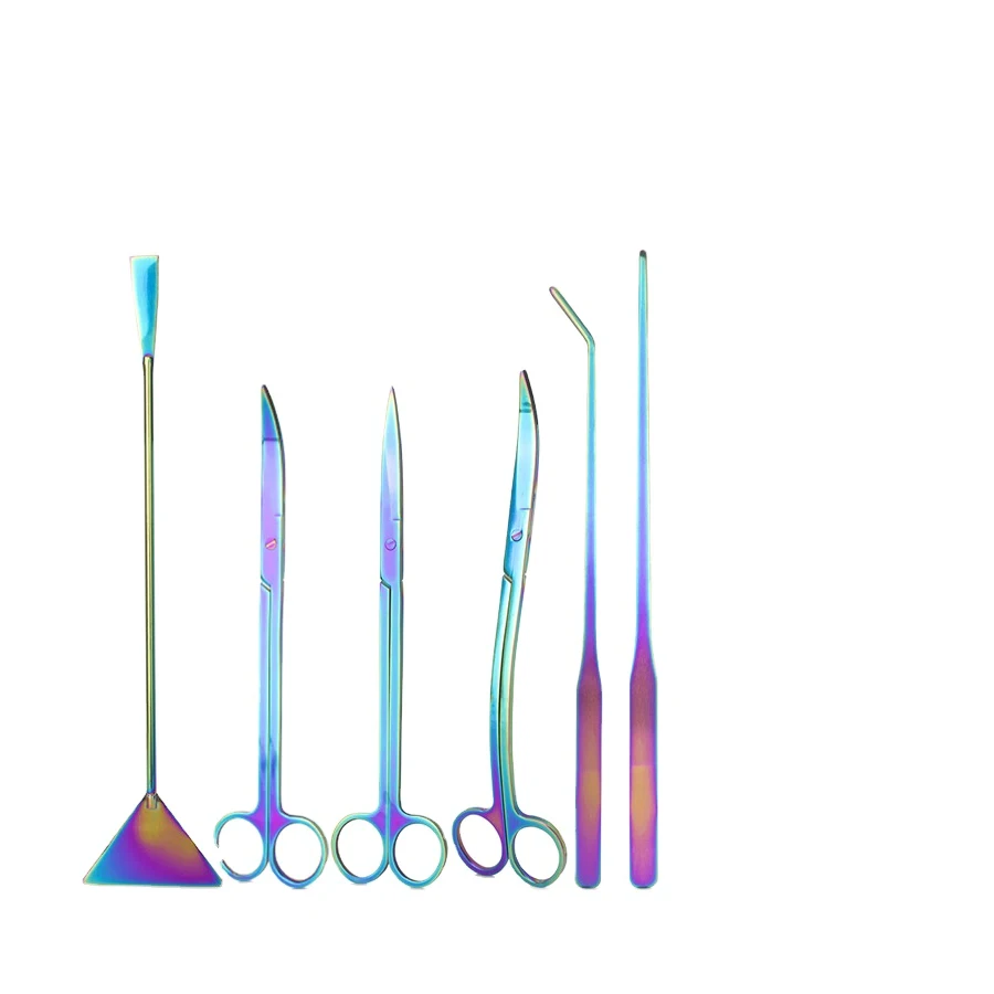 Aquarium Tools Set Plants Tweezers And Scissors Grass Stainless Steel Cleaning Tools Plants Fish Tank Accessories