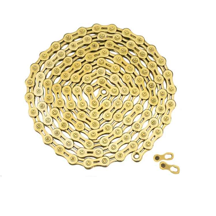 Bicycle Parts Chain Single 6 7 8 9 11 12 Speed Sliver Gray Color 106 116 126 Links High Strong Steel Road Mountain Bike Chain