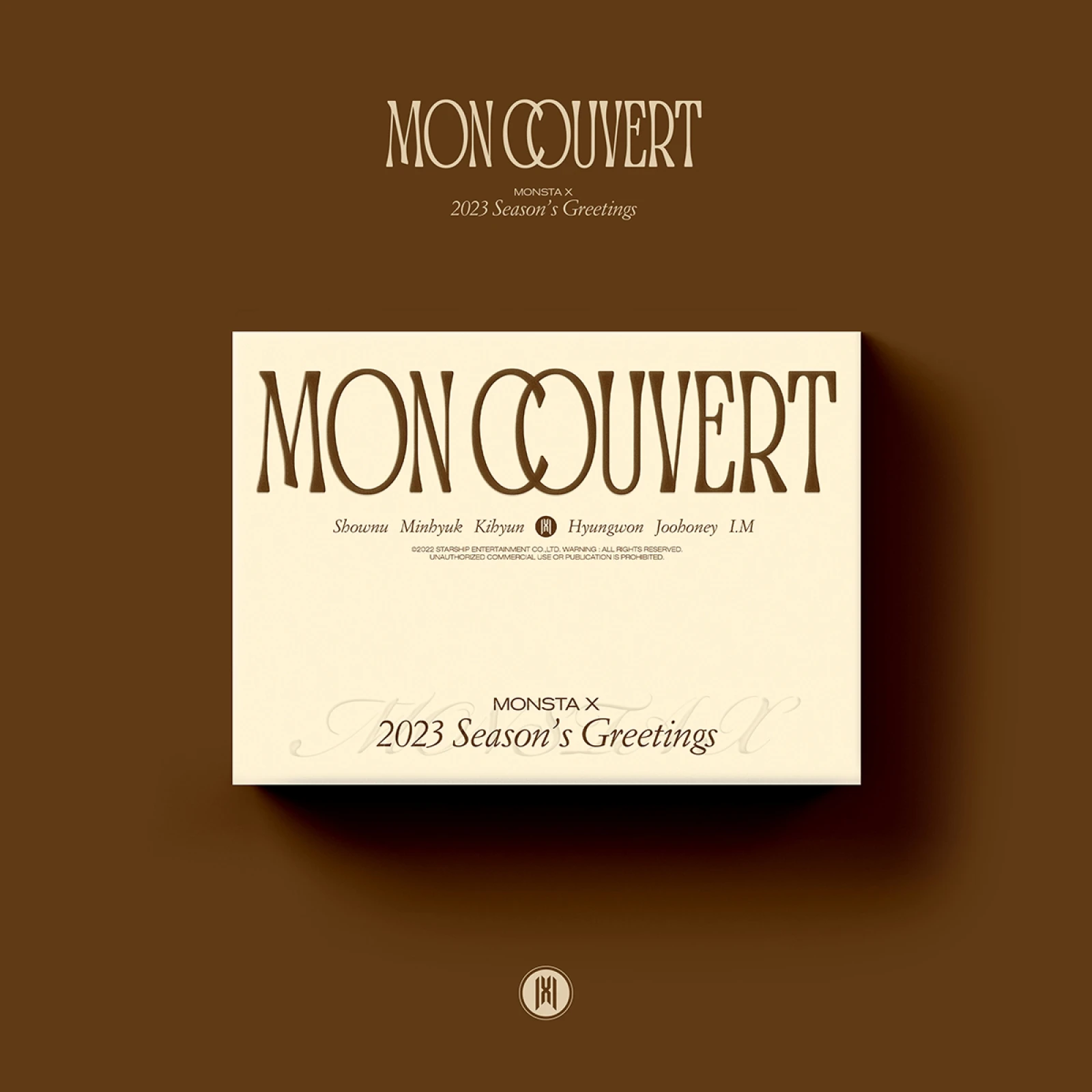 [Official KPOP Albums] Korean IDOL Girl Group Boy Group MONSTA X 2023 SEASONS GREETINGS [MON COUVERT] (DESK CALENDAR ver.)