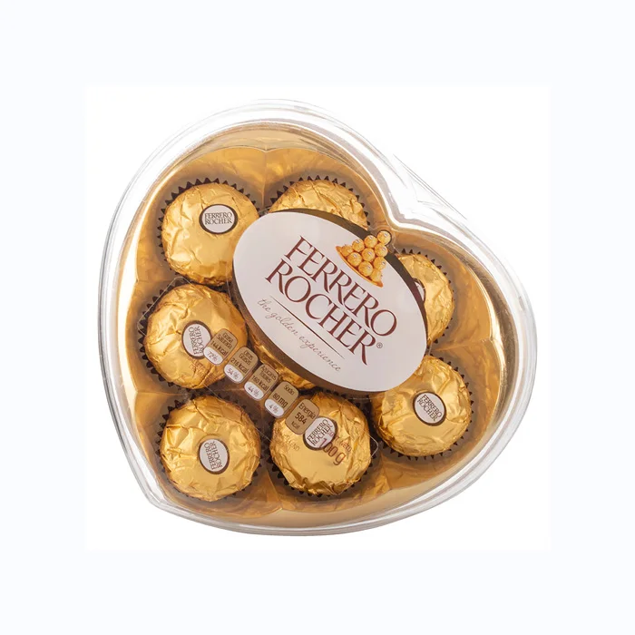 5% Ferrero Rocher Sweet Chocolate Bars Solid Candy with Cream and Hazelnut Flavors Bulk Pack in Ball Pattern