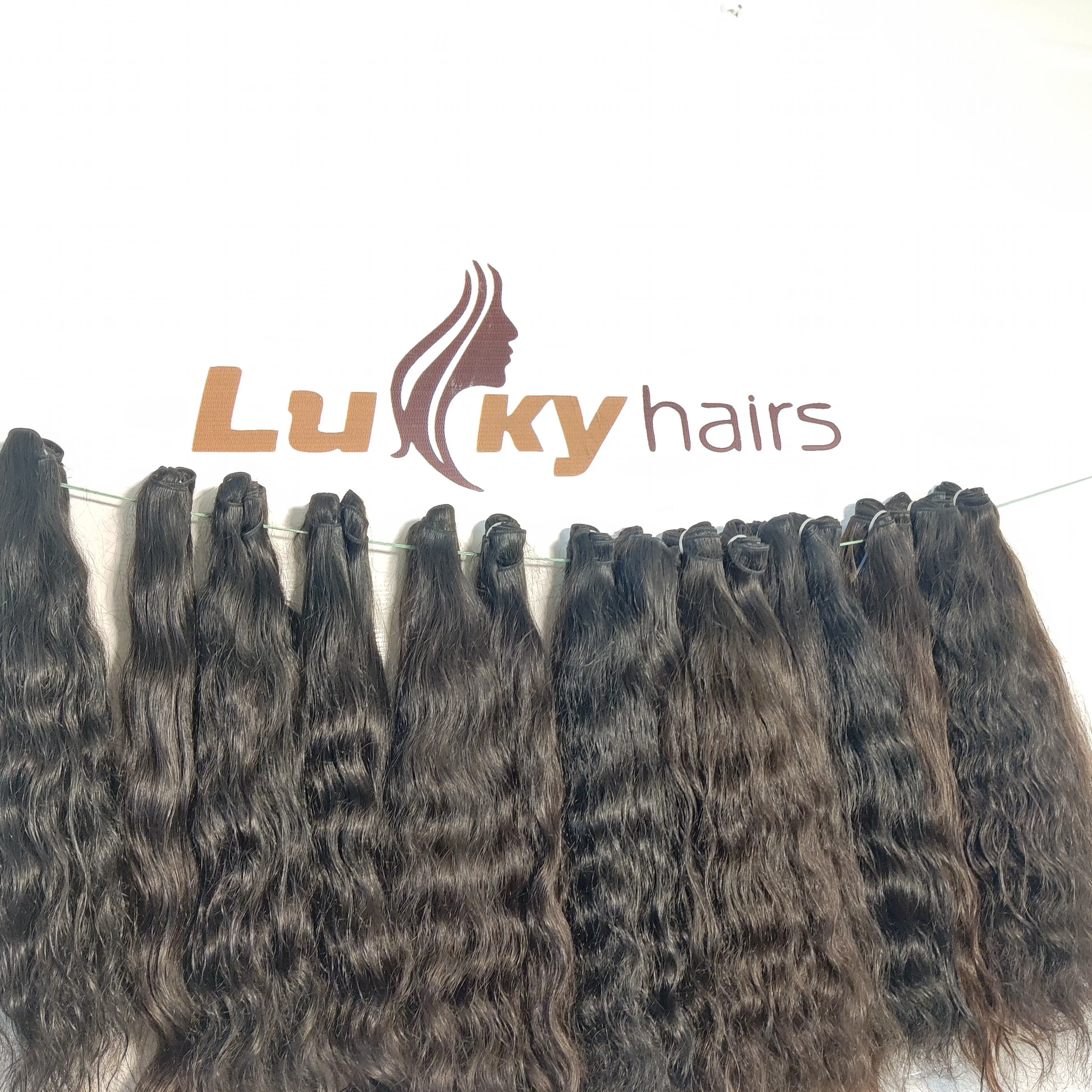 Machine double weft raw natural human hair Bundle Unprocessed Cuticle Aligned Virgin Cambodian Human Hair