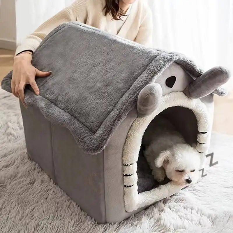 Multi-Style Felt Cat Cave Bed Tent House Small Large Dog Pet Bed Shelter for Pets