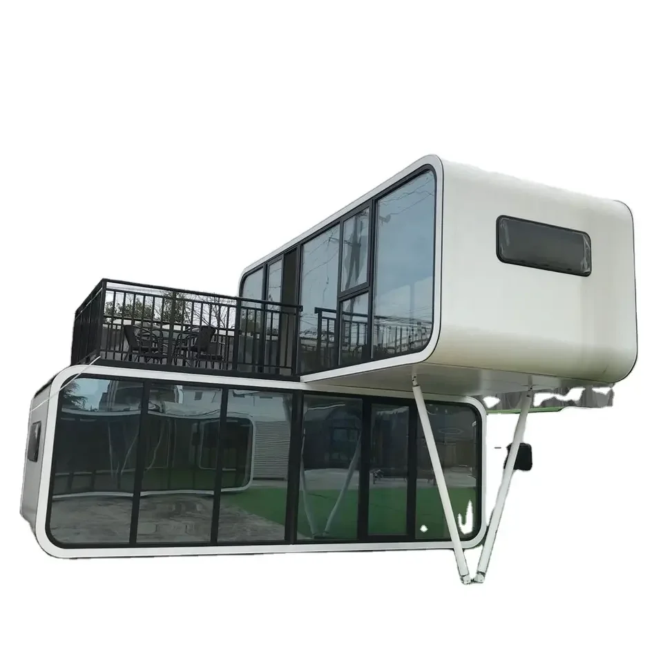 3 4 5 Bedroom expandable prefab container house apple cabin two story container house