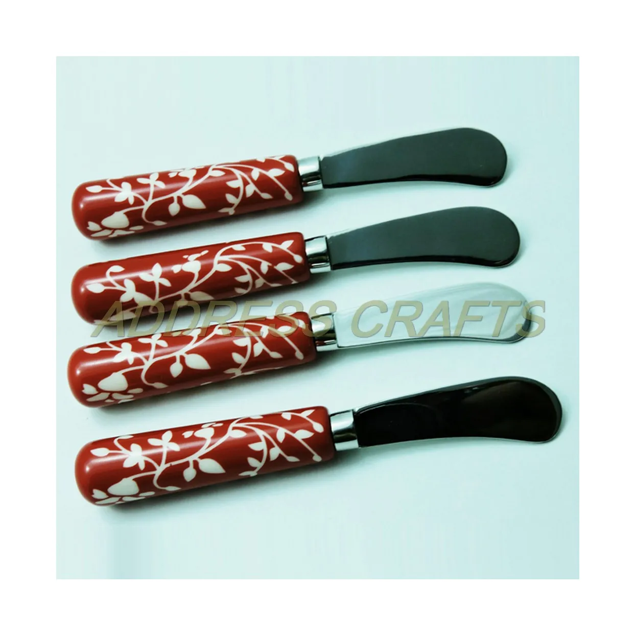 Luxury Style Butter Knife Set Stainless Steel Blade With Resin Handle Table Decoration Cutlery Set High Quality Spreader Knife
