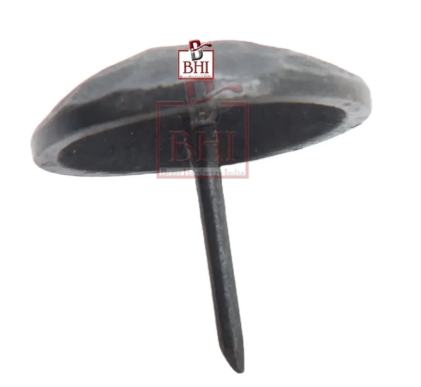 High Quality Handmade Forged Medieval Style Vintage Shoe Nail Wrought Black Iron Nail Wood Crafts Door Furniture Decorative