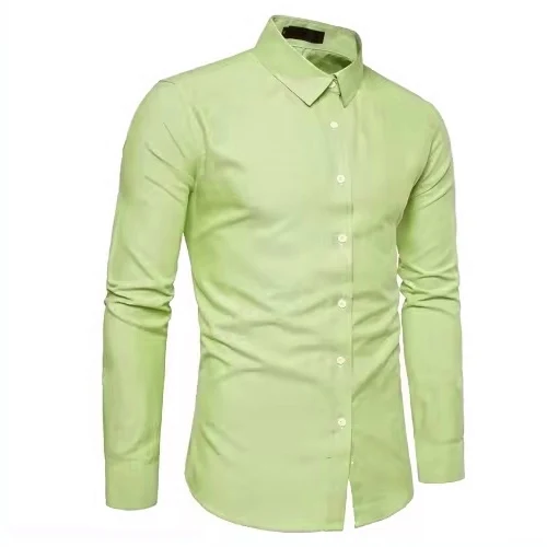 Мужская хлопковая рубашка на пуговицах