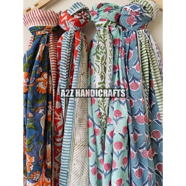 Wholesale Lot of Sarong Indian Handmade Block Print Pario Women Beach Wear Light Weight Bikini Cover up Scarf
